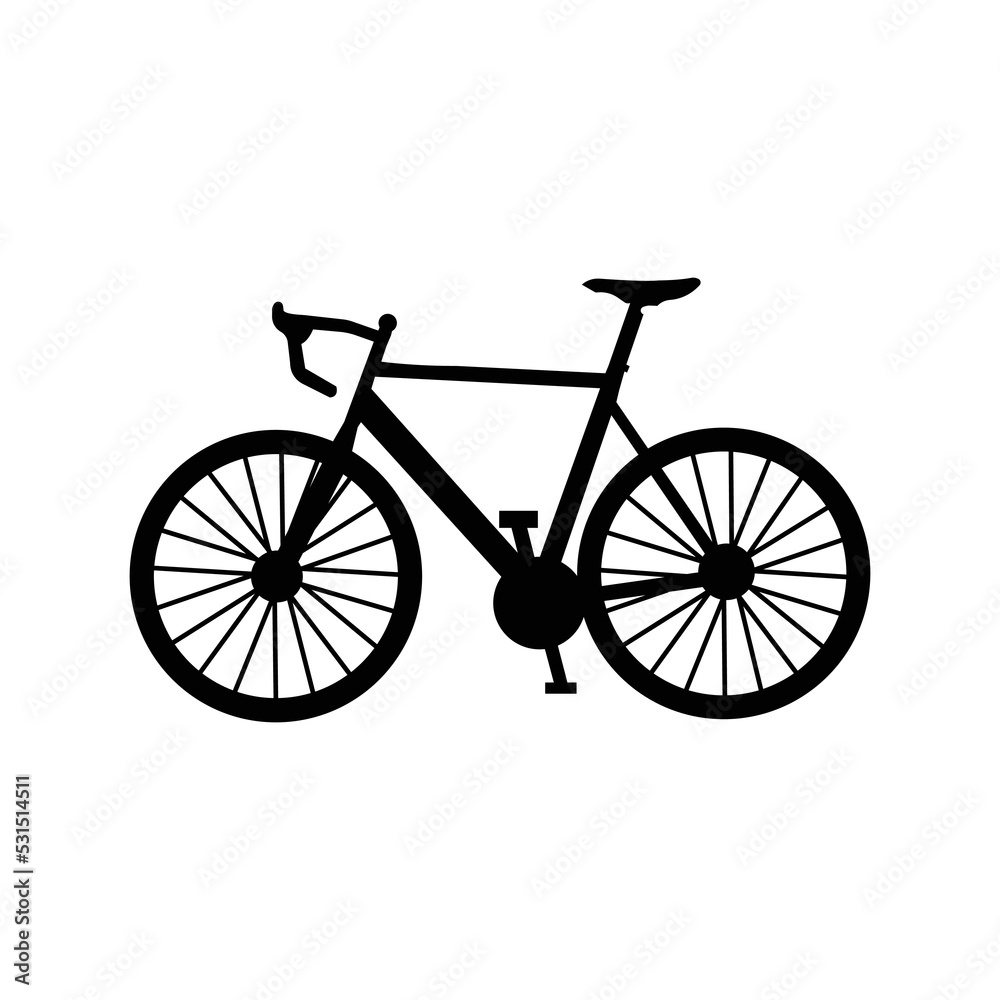 Bicycle cycling mountain bike icon | Black Vector illustration |