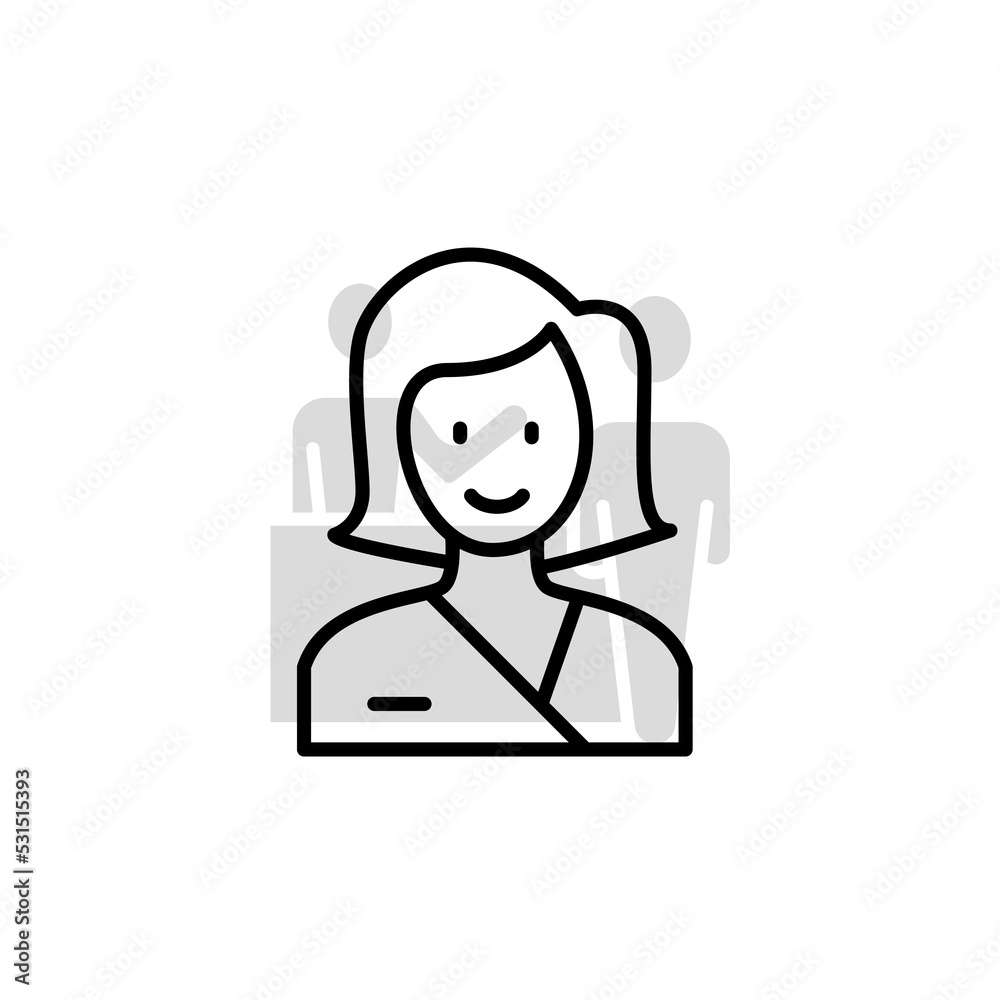 assistance concept line icon. Simple element illustration. assistance concept outline symbol design. assistance concept line icon. Simple element illustration. assistance concept outline symbol design.
