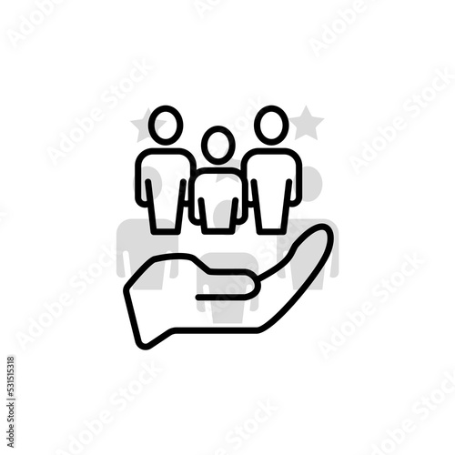 Retention concept line icon. Simple element illustration. Retention concept outline symbol design.