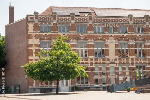 Primary school at Place Gaucheret in Schaerbeek, Brussels, Belgium photo