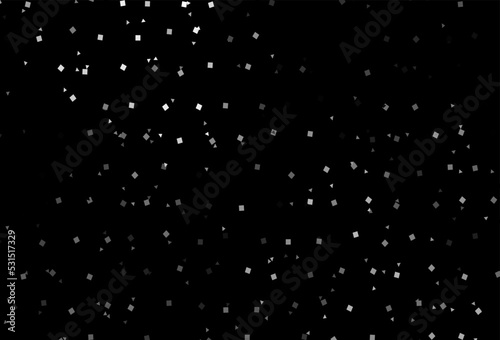 Dark Silver, Gray vector template with crystals, circles, squares.