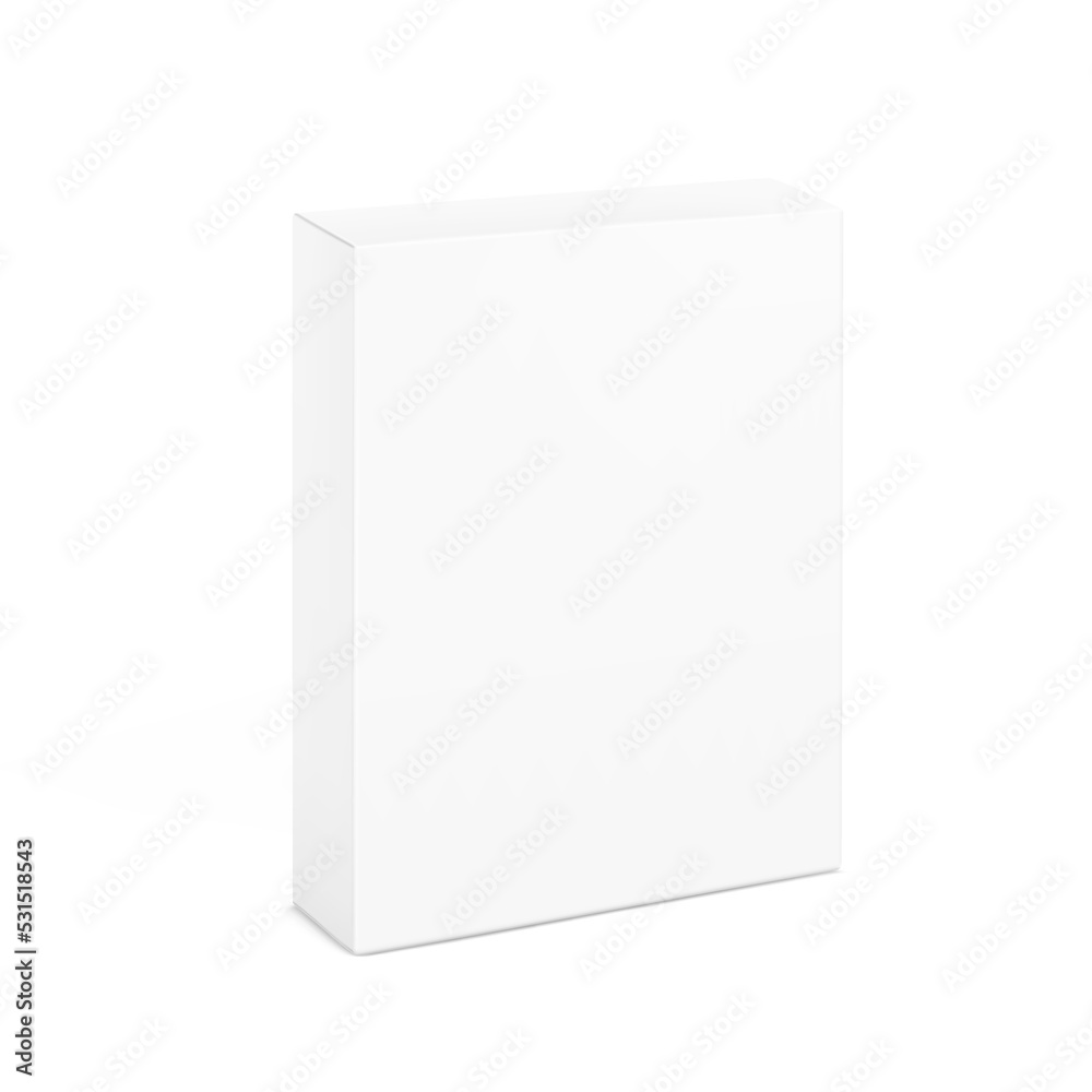 Universal cardboard box mockup set. Half side view. Vector illustration isolated on white background. Can be use for food, medicine, cosmetic and etc. Ready for your design. EPS10. Universal cardboard box mockup set. Half side view. Vector illustration isolated on white background. Can be use for food, medicine, cosmetic and etc. Ready for your design. EPS10.