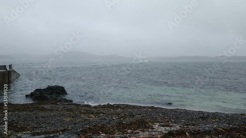 UK, Isles of Mull and Iona - September 8, 2019: casual photos of live style and architecture on the islands at the cloudy weather