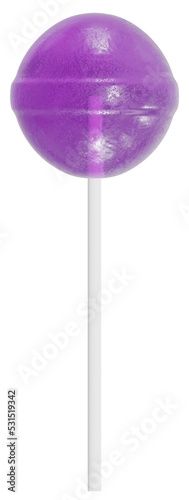 Lollipop. Render 3d. Isolated on transparent background, png.