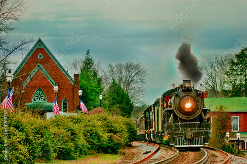 Steam Train #630 passing through Jonesborough Tennessee photo