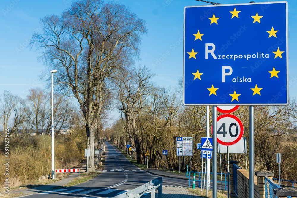 Granica Polski w Gryfinie - obrazy, fototapety, plakaty 
