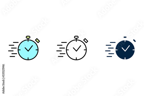 Quick response concept line icon. Simple element illustration. Quick response concept outline symbol design.