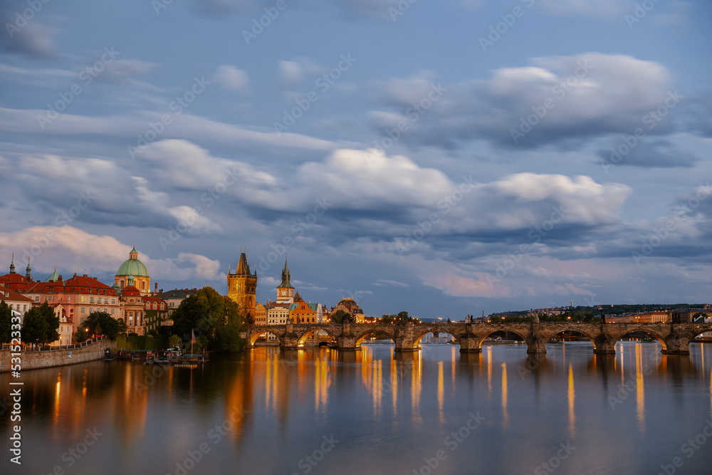 Naklejka premium landscape with Vltava river