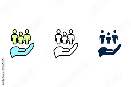Retention concept line icon. Simple element illustration. Retention concept outline symbol design.