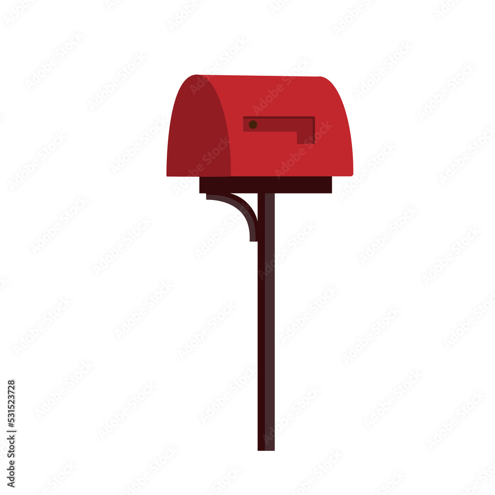 Mailbox vector illustration isolated on a white background.