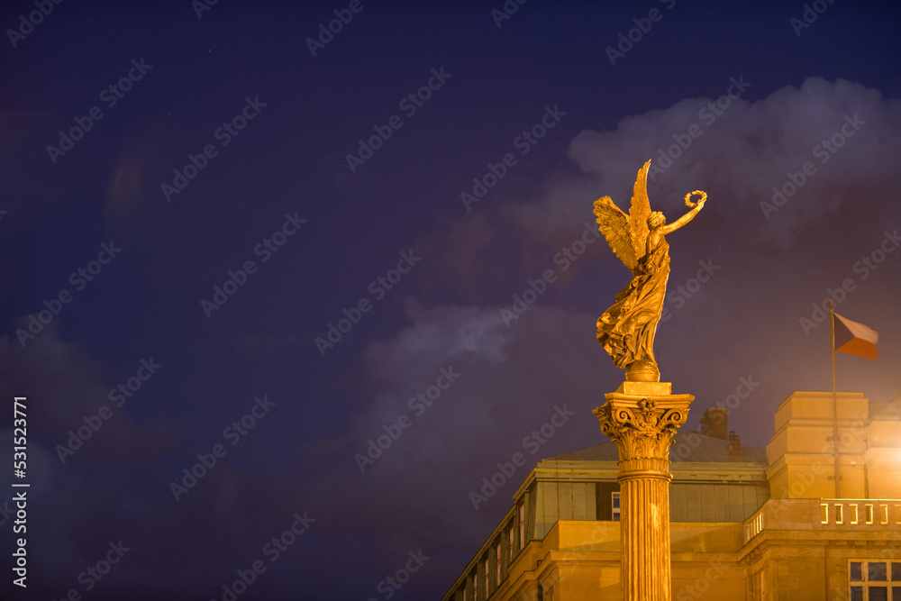 Fototapeta premium statue near Rudolfinum concert hall