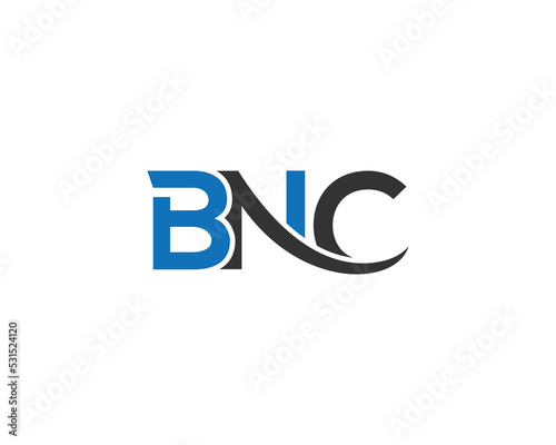 Letter BNC Logo Design Template Simple And Clean Flat Design Vector Concept. photo