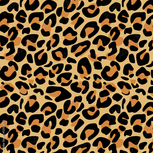 Leopard design seamless animal background, cheetah skin