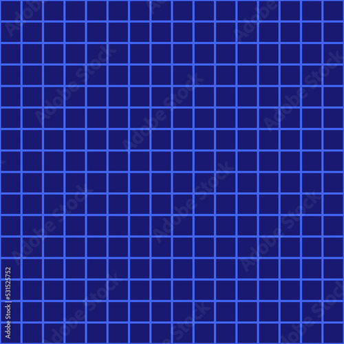Midnight blue seamless grid squares geometric pattern