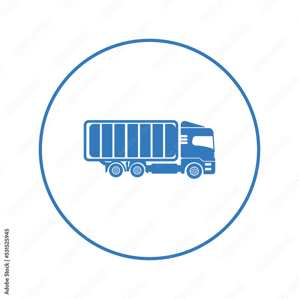 Industrial transport cargo truck icon | Circle version icon | Industrial transport cargo truck icon | Circle version icon |