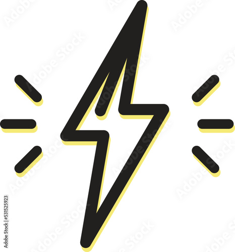 Lightning Bolt Icon - Illustration
