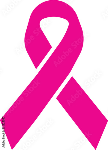 breast cancer awareness ribbon flat icon vector illustration