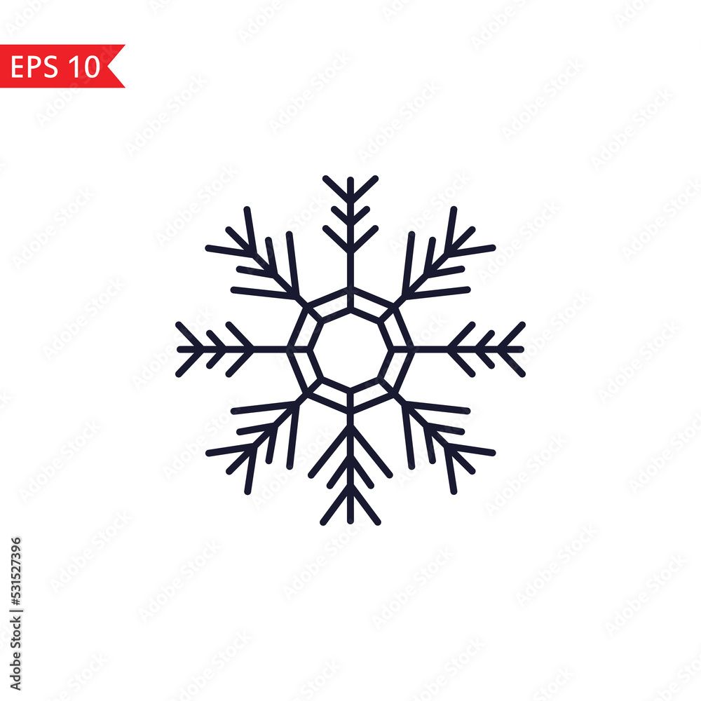 Snowflake isolated vector icon Snowflake isolated vector icon
