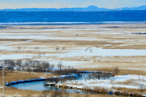 Fototapeta Naklejka Na Ścianę i Meble -  Superb view, winter in Kushiro Marsh