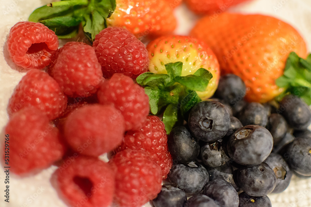 raspberries, strawberries and blueberries raspberries, strawberries and blueberries