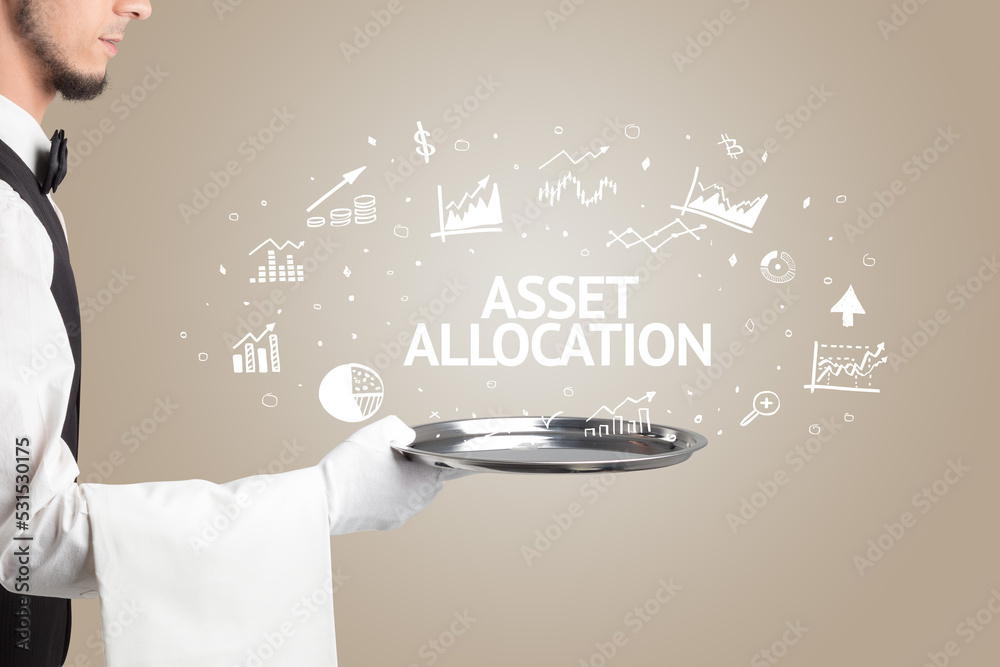 Waiter serving business idea concept Waiter serving business idea concept