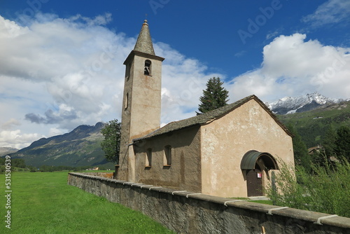 Reformierte Kirche San Lurench, Sils/Segl, Engadin photo