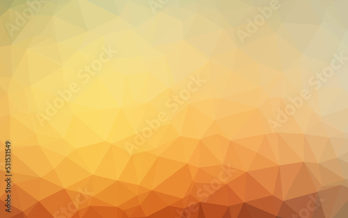Fototapeta Naklejka Na Ścianę i Meble -  Light Yellow, Orange vector polygonal background.