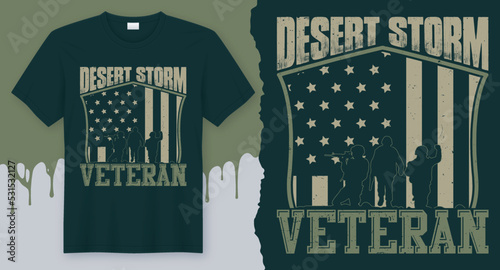 Desert Storm Veteran, Best Veteran Design for gift cards, banners, vectors, t-shirts, posters, print, etc