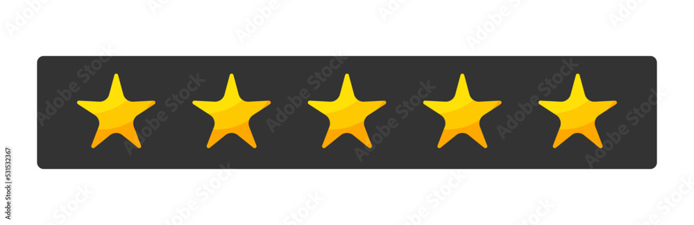 Five stars rating button Five stars rating button