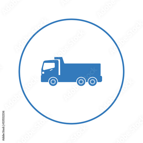 Vehicle haul tipper truck icon | Circle version icon |
