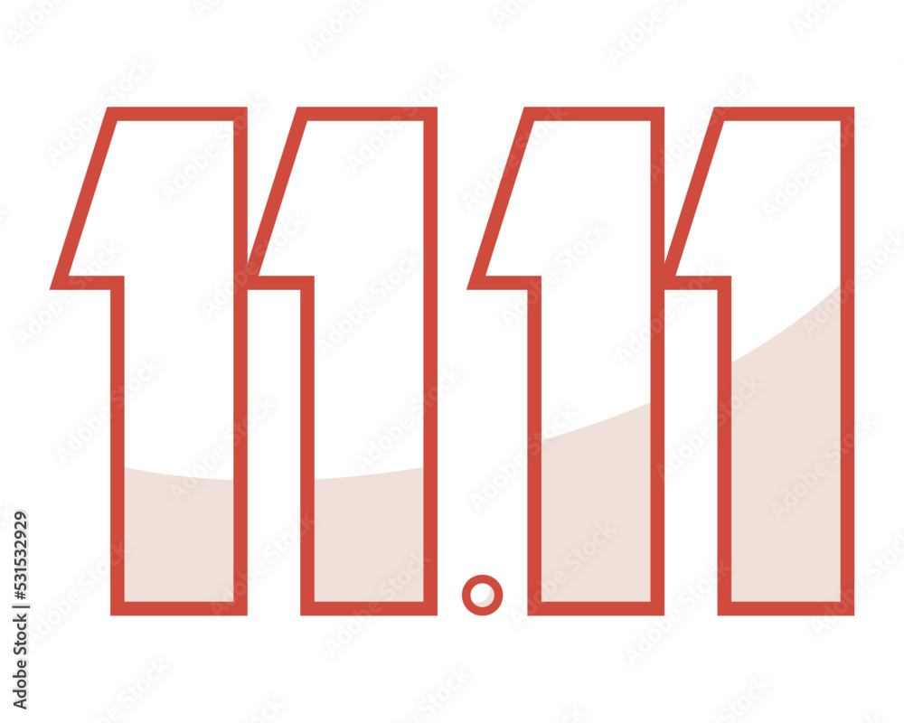 11 11 number red color 11 11 number red color