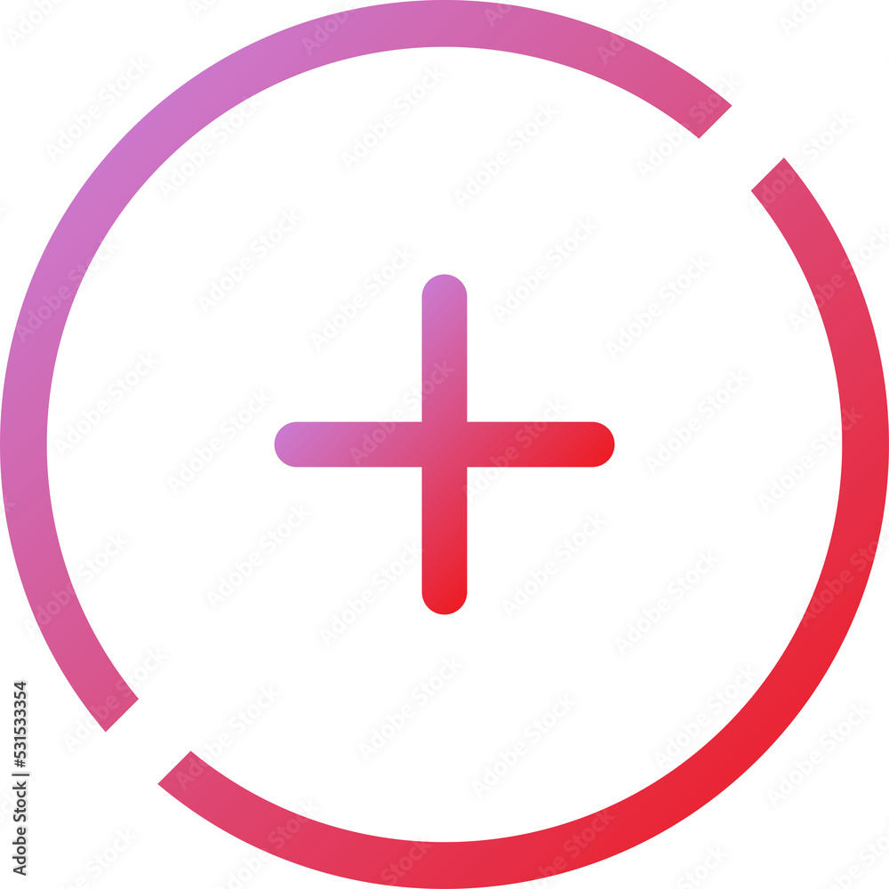 Fototapeta premium Add, plus flat icon