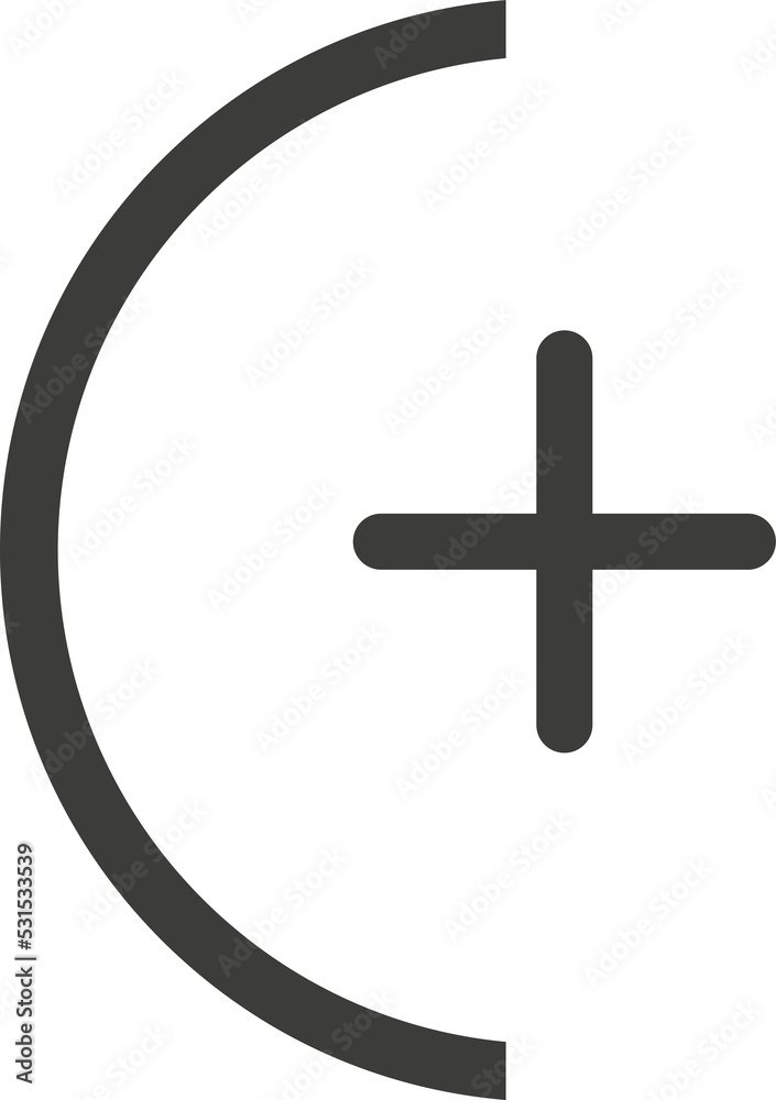 Fototapeta premium Add, plus flat icon