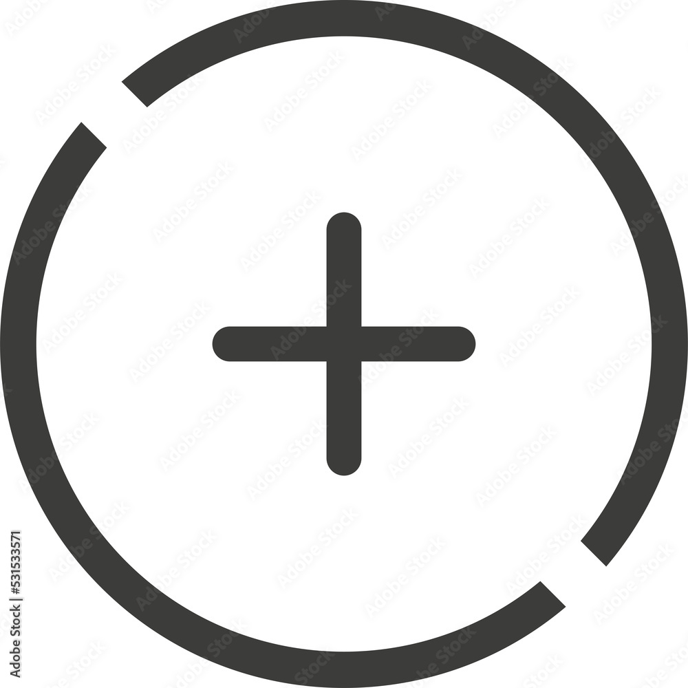 Fototapeta premium Add, plus flat icon 