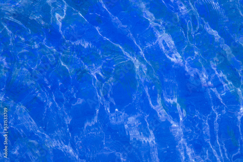 blue water surface. ripples