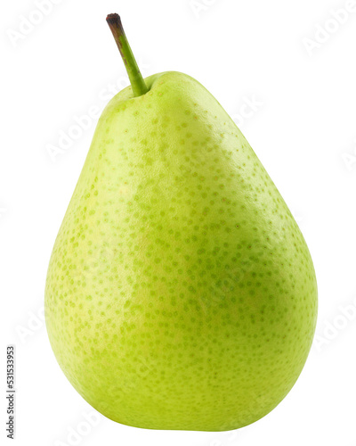 Pear isolated on white background, clipping path, full depth of field