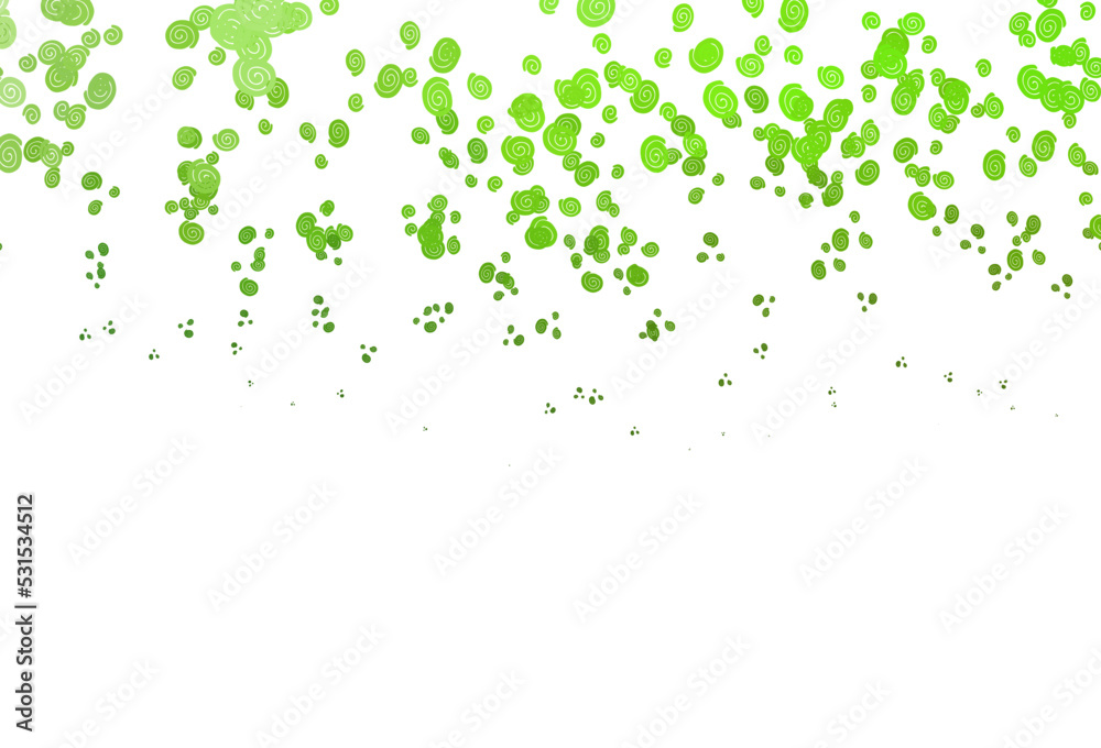 Light Green vector template with liquid shapes. Light Green vector template with liquid shapes.