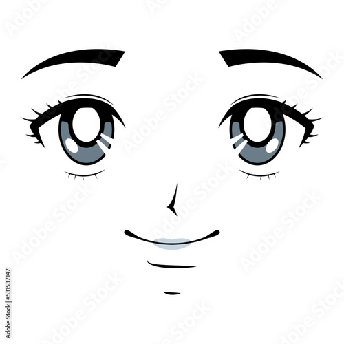 beauty anime face girl