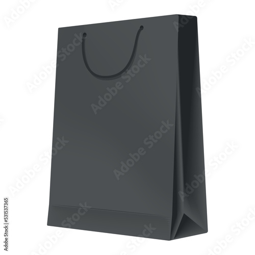 black shopping bag mockup