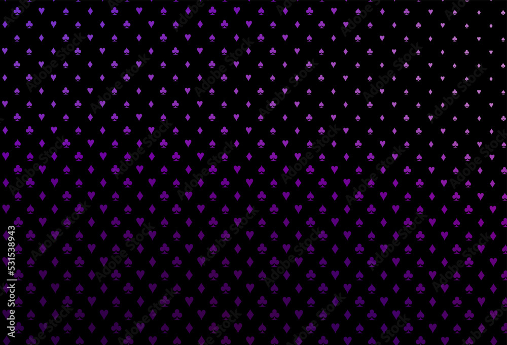 Dark purple vector template with poker symbols. Dark purple vector template with poker symbols.