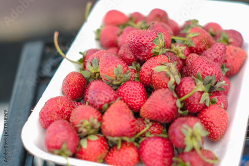 strawberries on a plate