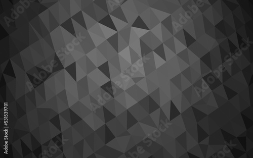 Dark Silver, Gray vector blurry triangle template.