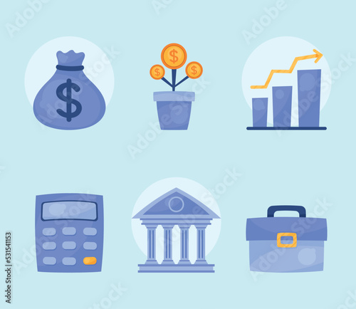 money income icons