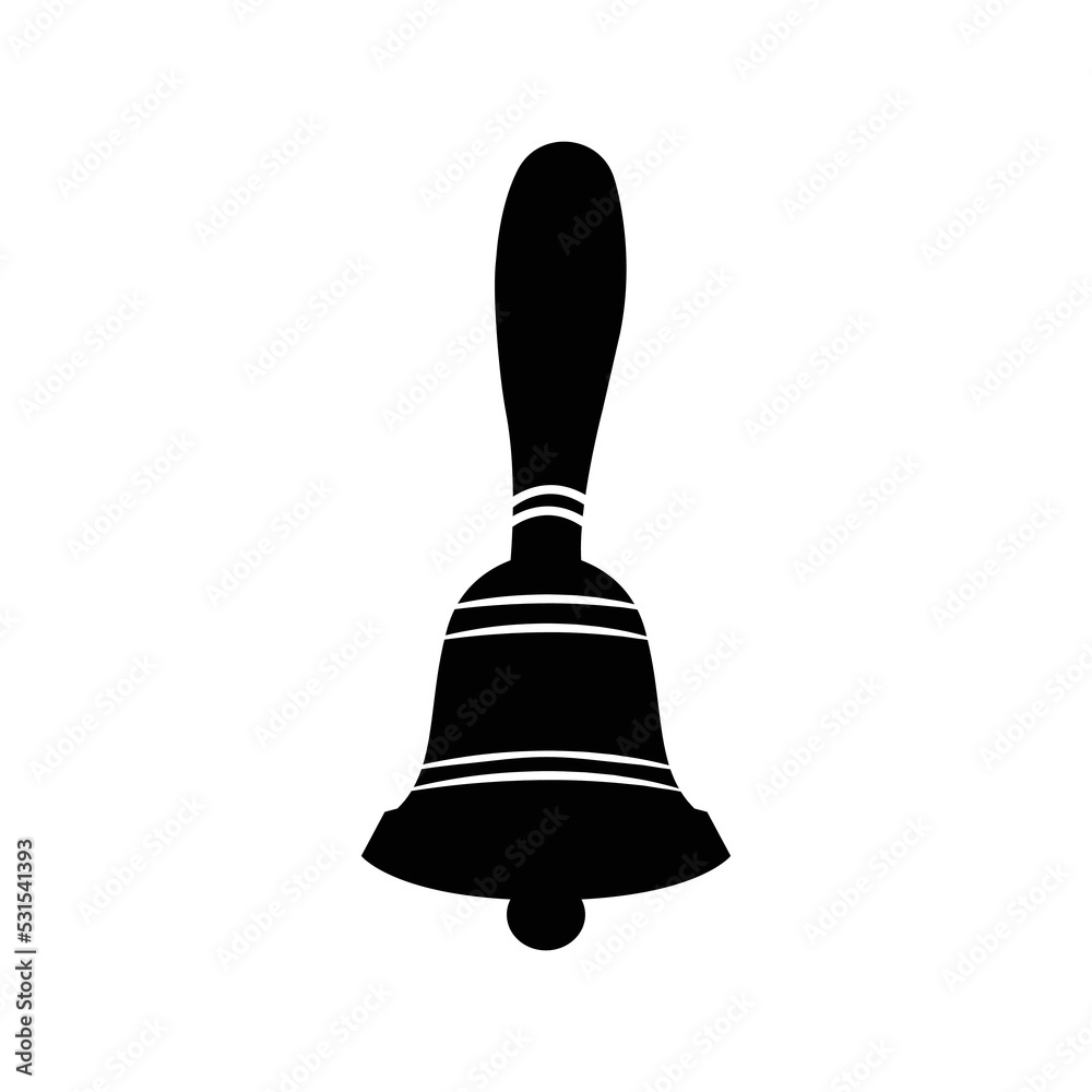Alarm school hand bell icon | Black Vector illustration | Alarm school hand bell icon | Black Vector illustration |