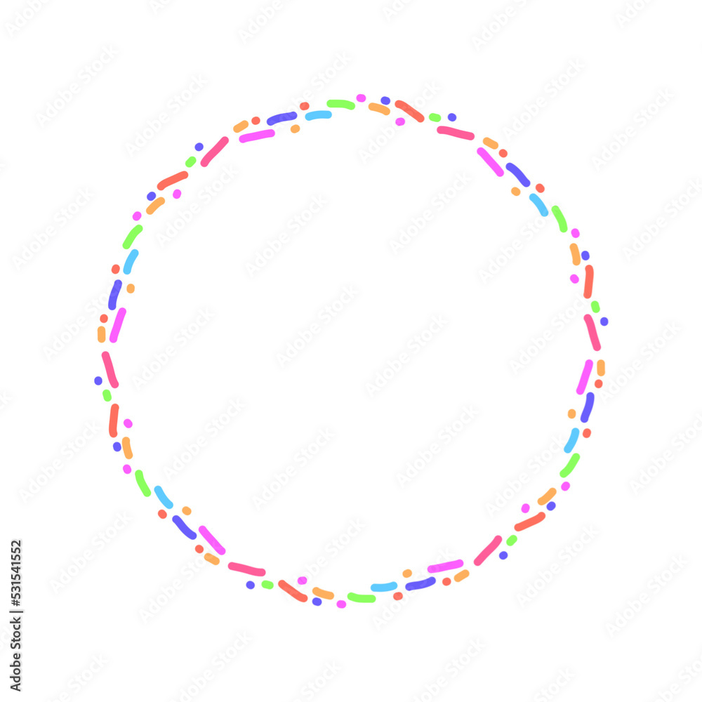 the round frame is drawn in the cartoon style. suitable for the design of your ideas. dots, lines and light. the round frame is drawn in the cartoon style. suitable for the design of your ideas. dots, lines and light.