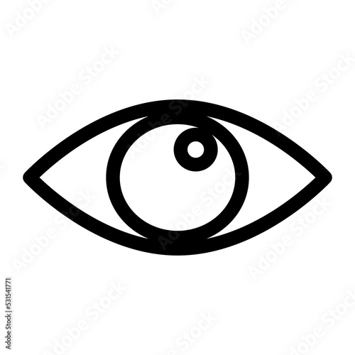 Eye icon. Health care concept. Simple minimal pictogram. Vector illustration. Stock image. 