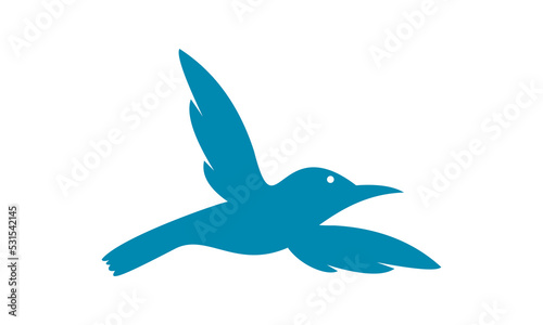 flying blue bird logo