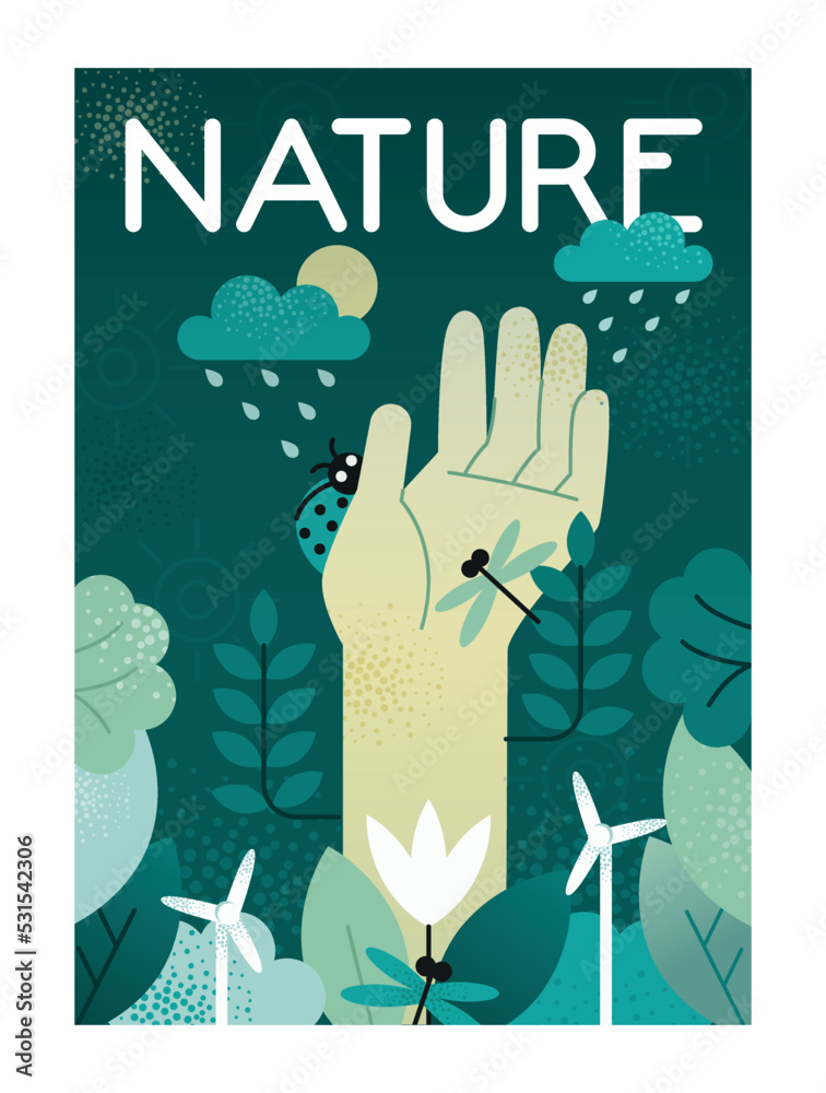 Fototapeta premium Nature and Renewable Energy concept