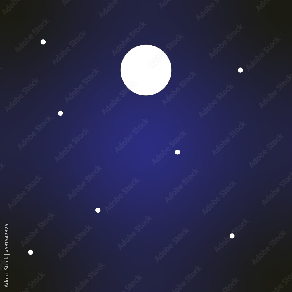 night sky moon stars. Clear sky. Vector illustration. Stock image. night sky moon stars. Clear sky. Vector illustration. Stock image.