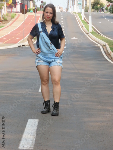 woman walking on the street